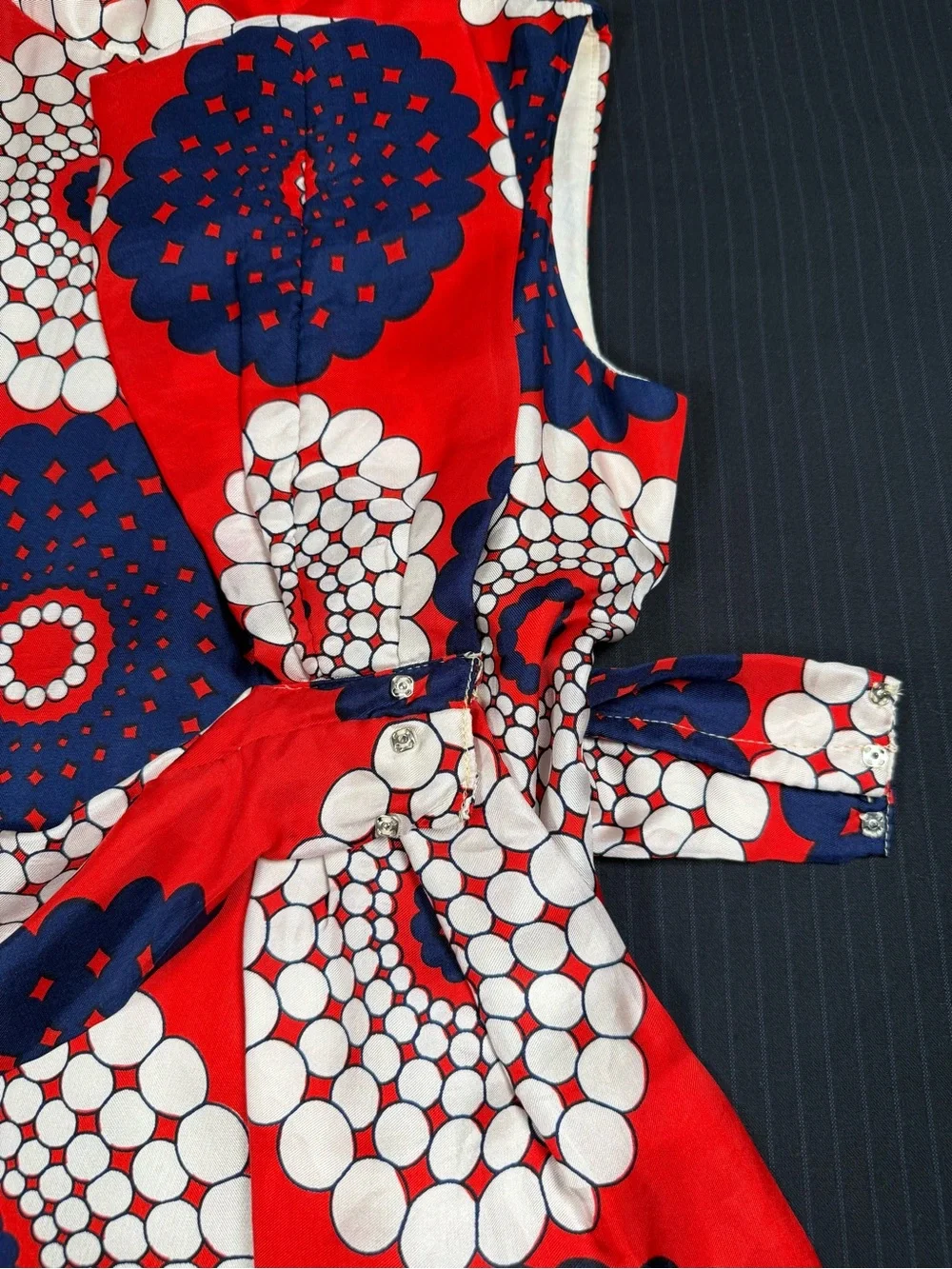Vintage Mod Floral Geometric Shift Dress - Picture 5 of 16